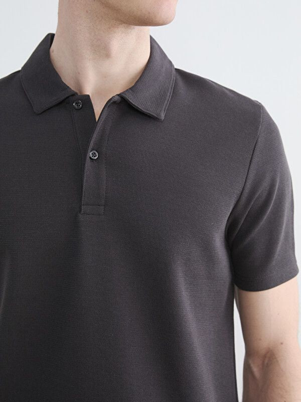 Moudda LC Waikiki - T-shirt manches courtes en jersey pour Homme couleur Anthracite - Tunisie 3