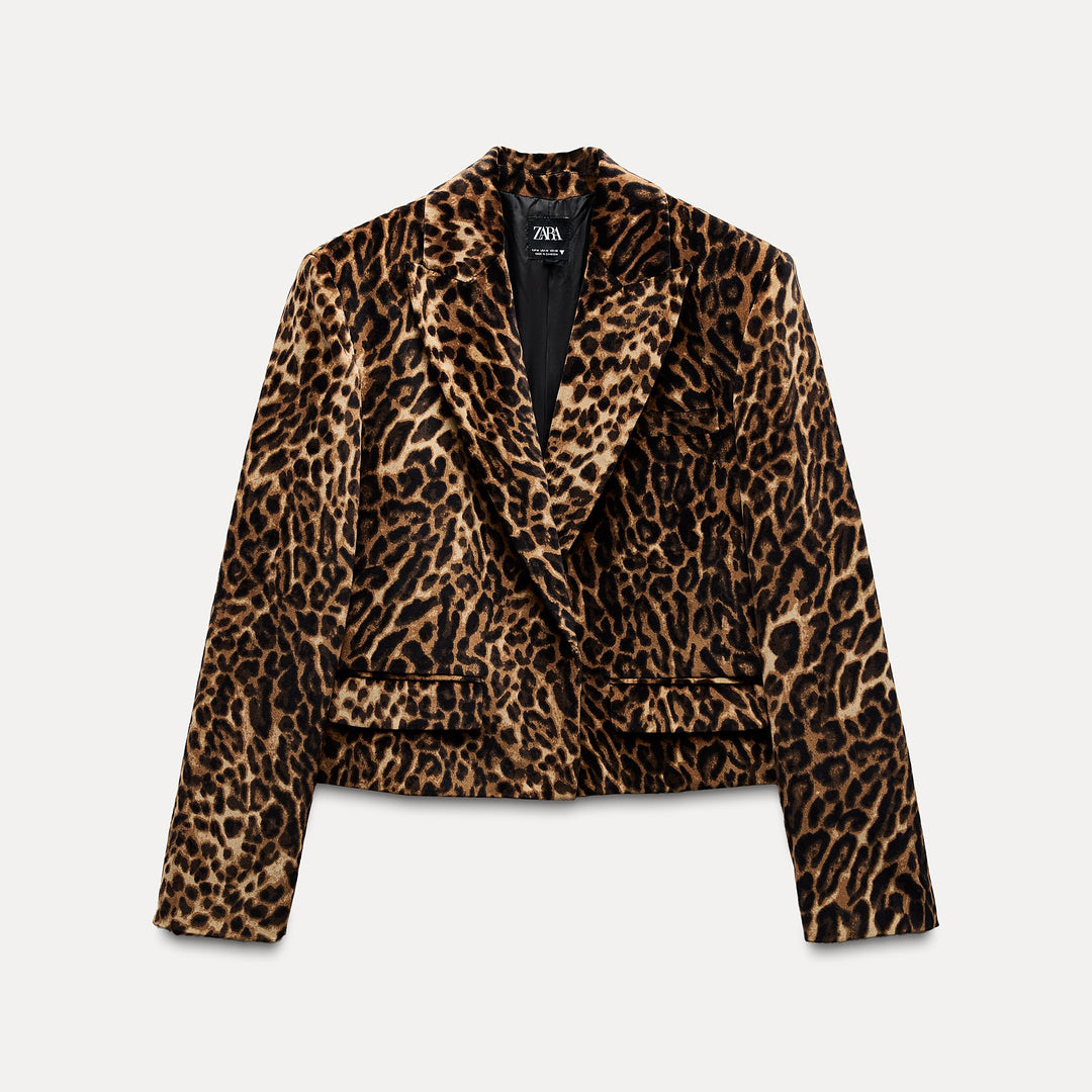 Moudda ZARA - Veste courte en fustan imprimée léopard coordonnée - Tunisie 1