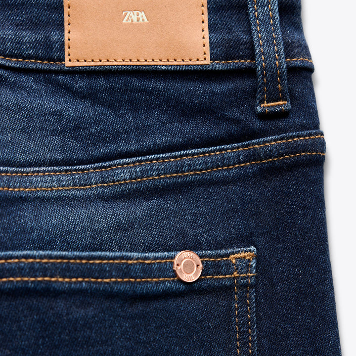 Moudda ZARA - Denim - Taille Haute, Mini Flare & Poches Plastro - Tunisie 4