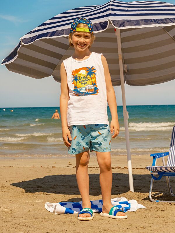 Moudda LC Waikiki - Ensemble maillot de bain en tissu tissé pour Garçon - Tunisie 1
