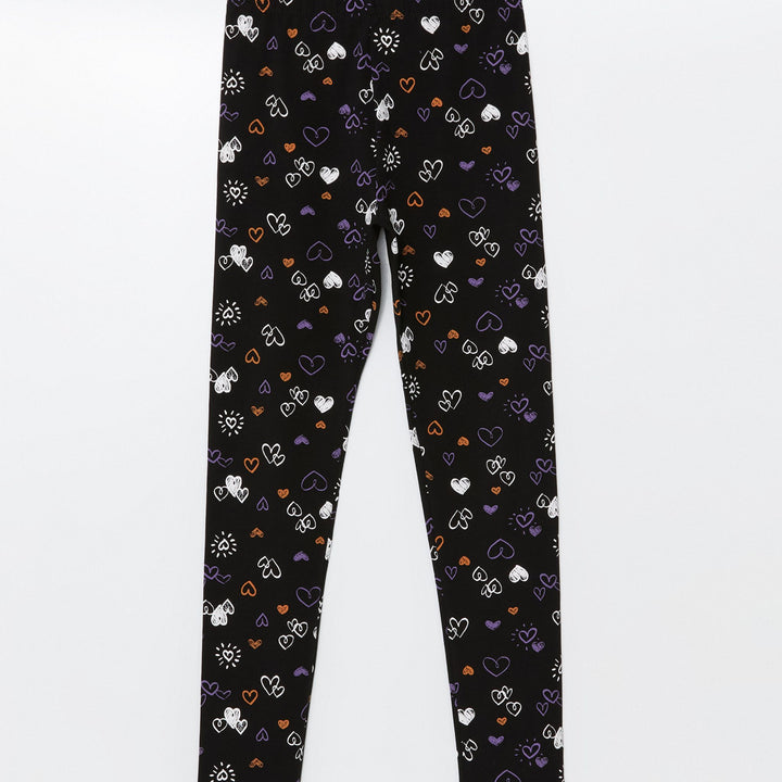 Moudda LC Waikiki - T-shirt en jersey stretch Fille Imprimé en noir - Tunisie 1