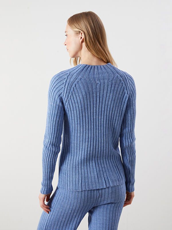 Moudda LC Waikiki - Pull tricot épais Femme Bleu - Tunisie 4