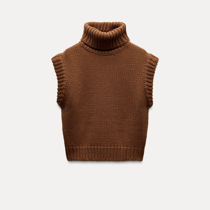 Moudda ZARA - Gilet col montant tricot épais - Tunisie 2