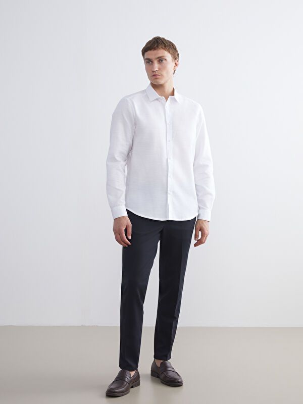 Moudda LC Waikiki - Chemise tissée manches longues Homme Buxe blanc - Tunisie 2