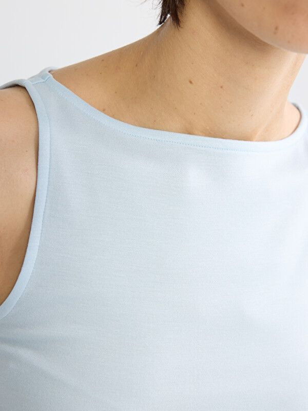 Moudda LC Waikiki - Sans manches en jersey pour Femme couleur Bleu clair - Tunisie 3