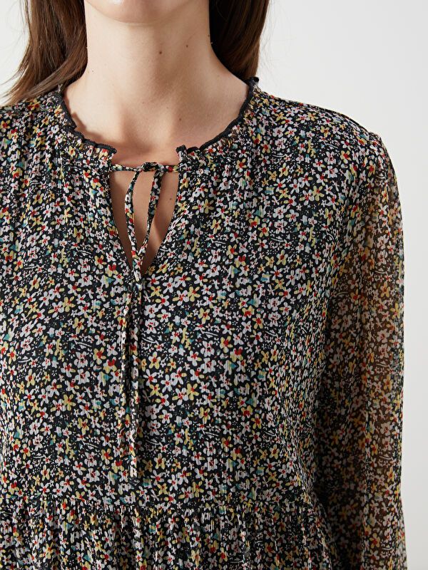 Moudda LC Waikiki - Robe tissée maternité manches longues Femme Imprimé vert - Tunisie 3