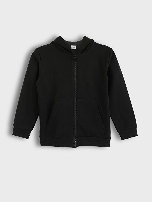 Moudda LC Waikiki - Cardigan basique en jersey Garçon Noir - Tunisie 1