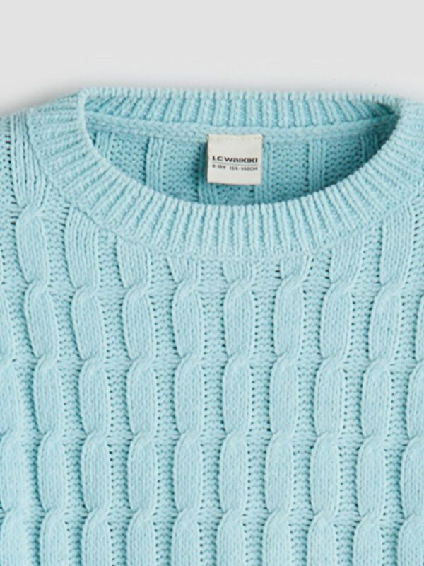 Moudda LC Waikiki - Pull en tricot Fille Bleu d'aqua - Tunisie 3