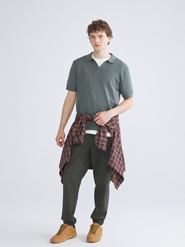 Moudda LC Waikiki - Pull tricot manches courtes Homme Vert terne - Tunisie 2