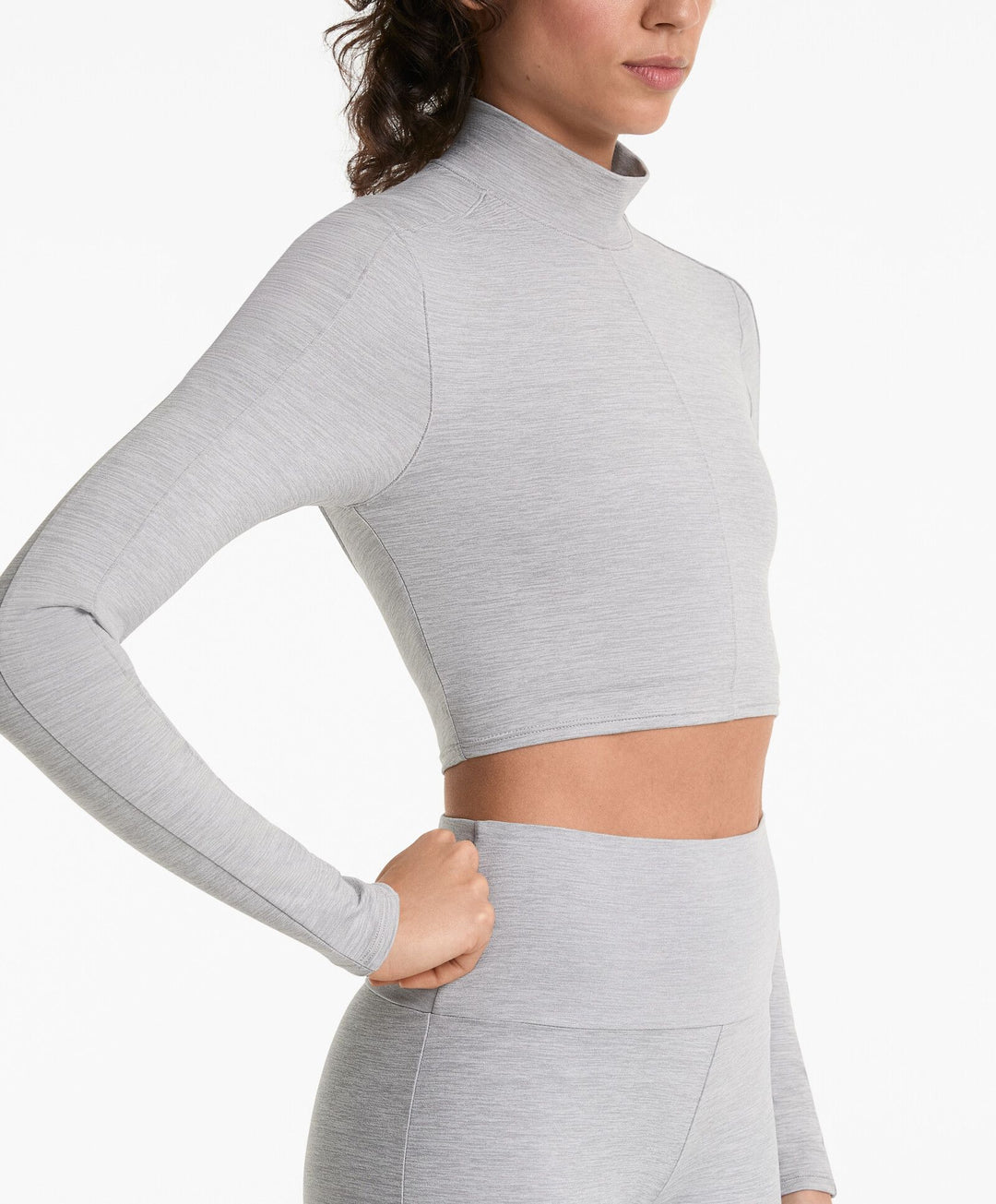 Moudda Oysho - T-Shirt Manches Longues Comfortlux Vigoré - Gris Clair - Tunisie 4
