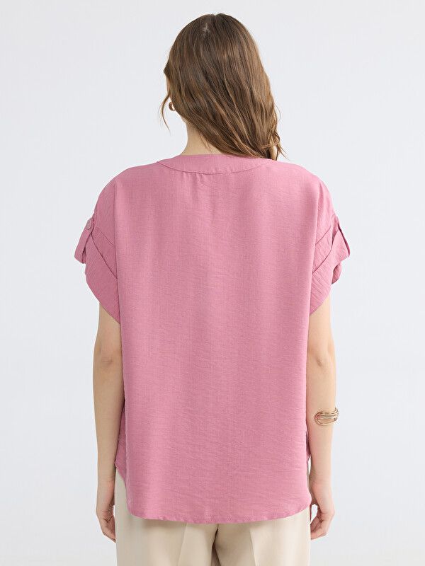 Moudda LC Waikiki - Chemise à manches courtes pour Femme couleur Rose - Tunisie 4