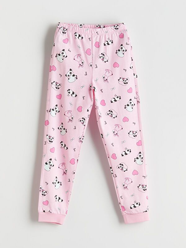 Moudda LC Waikiki - Pyjama en jersey manches longues moyen Fille Bleu aqua pâle - Tunisie 5