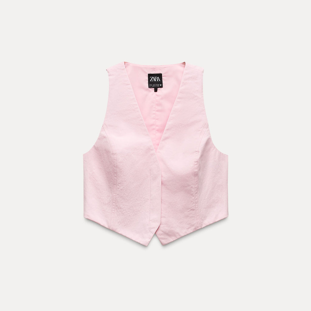 Moudda ZARA - Gilet coton encolure découpe nœud - Tunisie 2