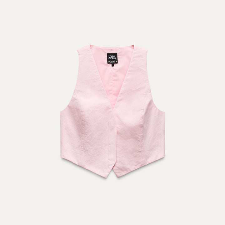 Moudda ZARA - Gilet coton encolure découpe nœud - Tunisie 2