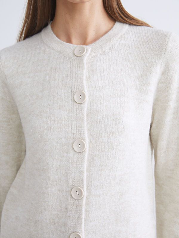 Moudda LC Waikiki - Cardigan tricot épais Femme Moi à l'avoine beige - Tunisie 2