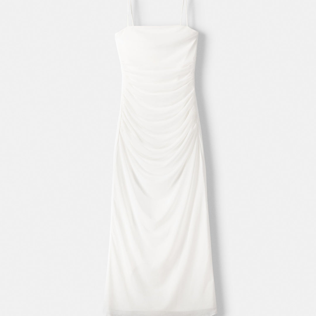 Moudda BERSHKA - Robe mi-longue bretelles froncée - Tunisie 1