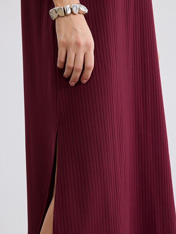 Moudda LC Waikiki - Robe maternité en jersey manches courtes pour Femme couleur  Bordeaux - Tunisie 3