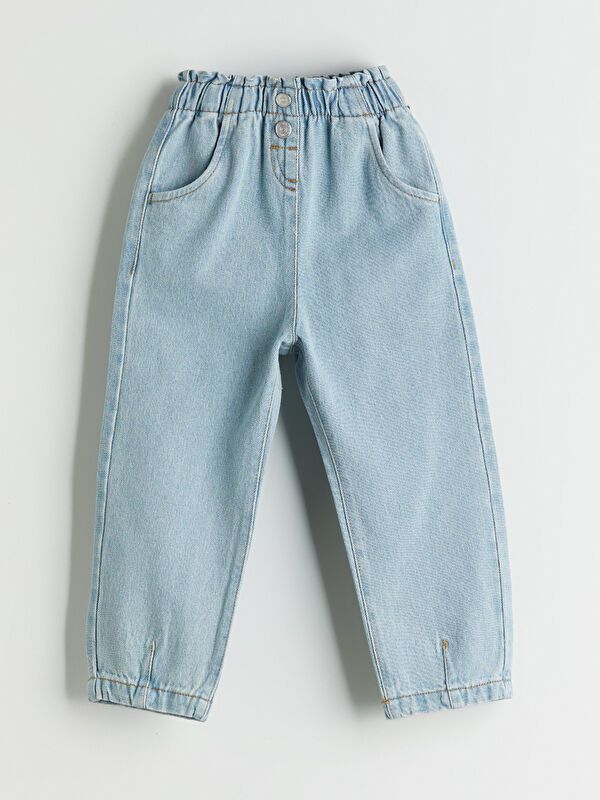 Moudda LC Waikiki - Pantalon tissé en denim Fille Rodéo bleu clair - Tunisie 1