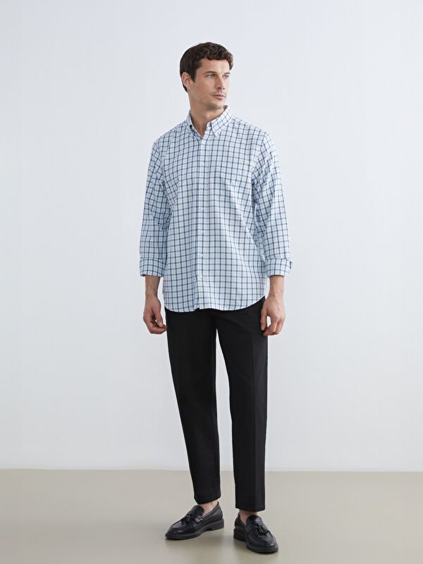 Moudda LC Waikiki - Chemise à carreaux manches longues en tissu pour Homme - Tunisie 2