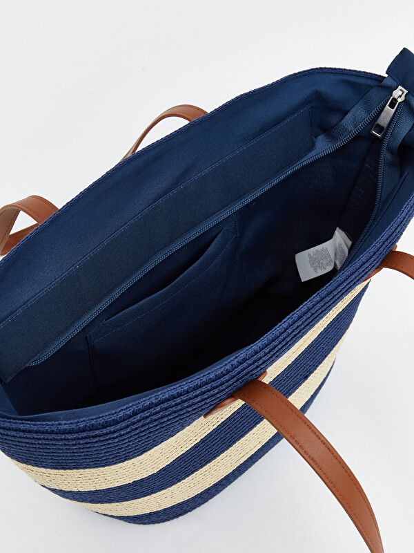 Moudda LC Waikiki - Sac en tissu pour Femme couleur Bleu marine imprimé - Tunisie 4