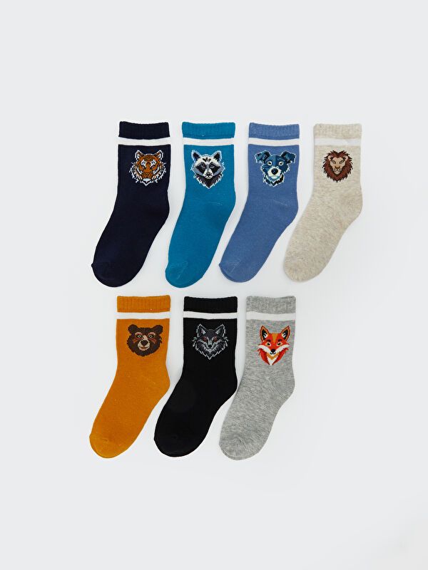 Moudda LC Waikiki - Chaussettes courtes Garçon Fil mélangé teint - Tunisie 1