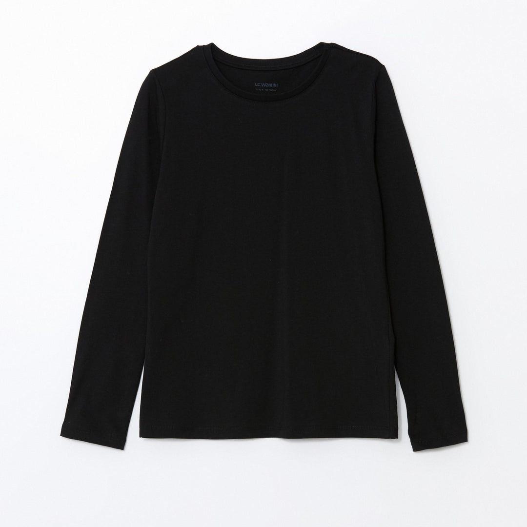 Moudda LC Waikiki - Body jersey basique manches longues Fille Noir - Tunisie 1