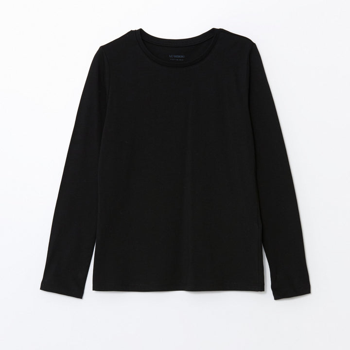 Moudda LC Waikiki - Body jersey basique manches longues Fille Noir - Tunisie 1