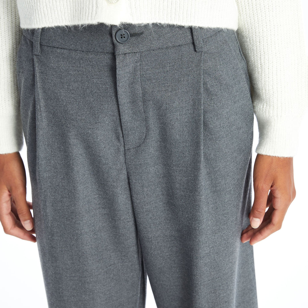 Moudda LC Waikiki - Pantalon tissé moyen Femme Anthracite - Tunisie 3