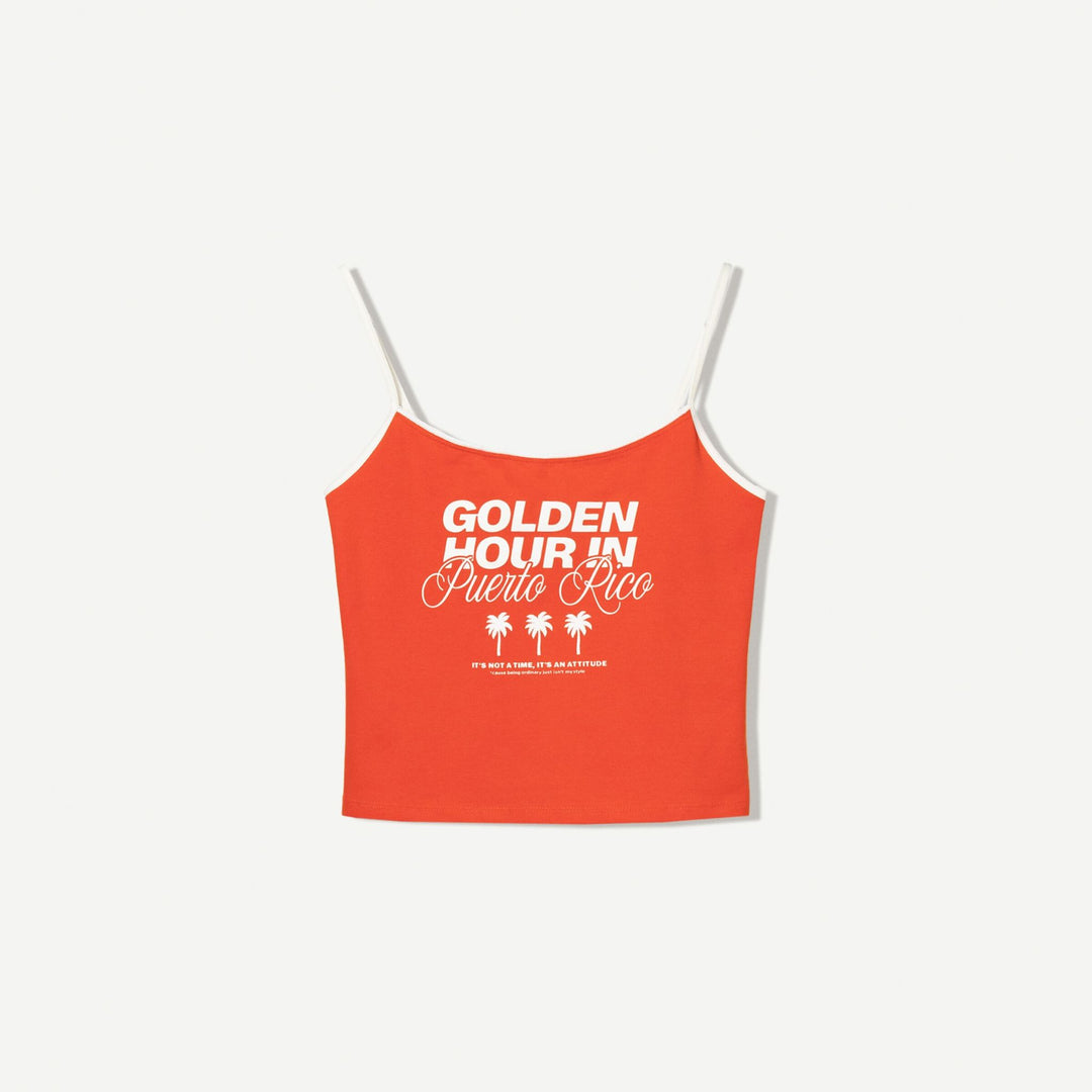 Moudda BERSHKA - Top Bretelles - Graphique Surfing/Santa/Golden - Tunisie 1