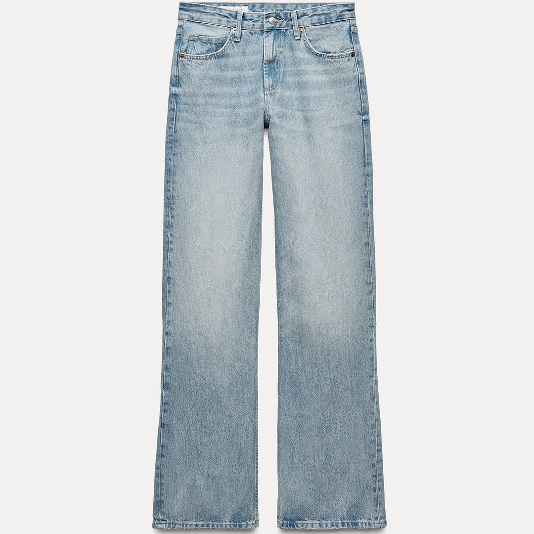 Moudda ZARA - Pantalon jambe large taille mi-haute longueur complète déchirures - Tunisie 1