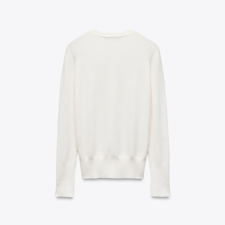 Moudda ZARA - Pull Basic - Col Caja, Bouton Doré & Poignet - Tunisie 2