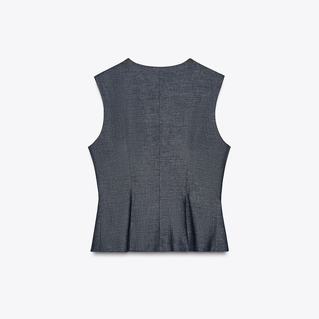 Moudda ZARA - Gilet - Boutons & Lin Indigo - Tunisie 2