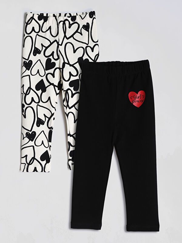 Moudda LC Waikiki - Pack jersey stretch Fille Imprimé écru - Tunisie 1