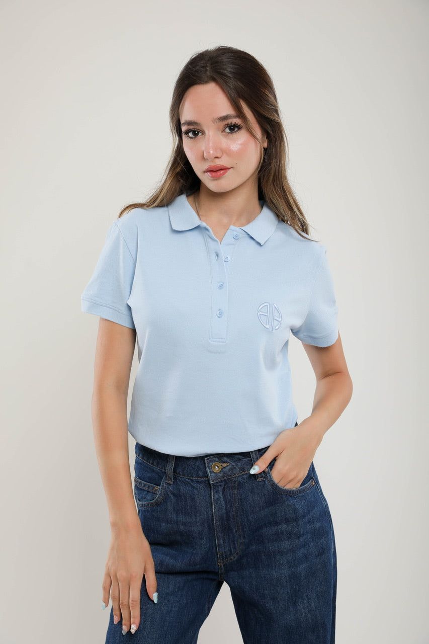 Moudda Billiorich - Polo Femme Slim Fit en Piqué de Coton - Tunisie 1