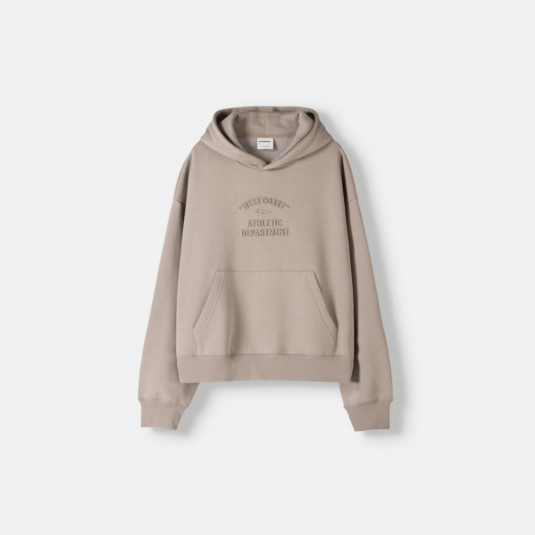 Moudda BERSHKA - Sweat à Capuche Oversize Logo Relief - Tunisie 1