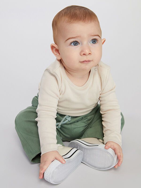 Moudda LC Waikiki - Body jersey imprimé manches longues sport Garçon Bleu pastel - Tunisie 1