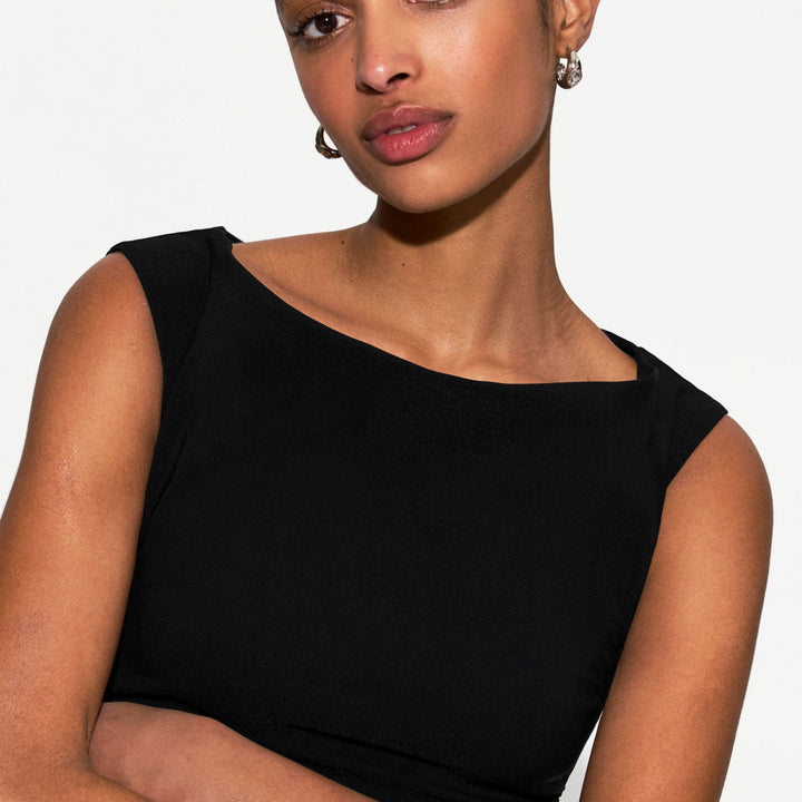 Moudda BERSHKA - Robe Midi Bengaline - Bardot (Noir) - Tunisie 2