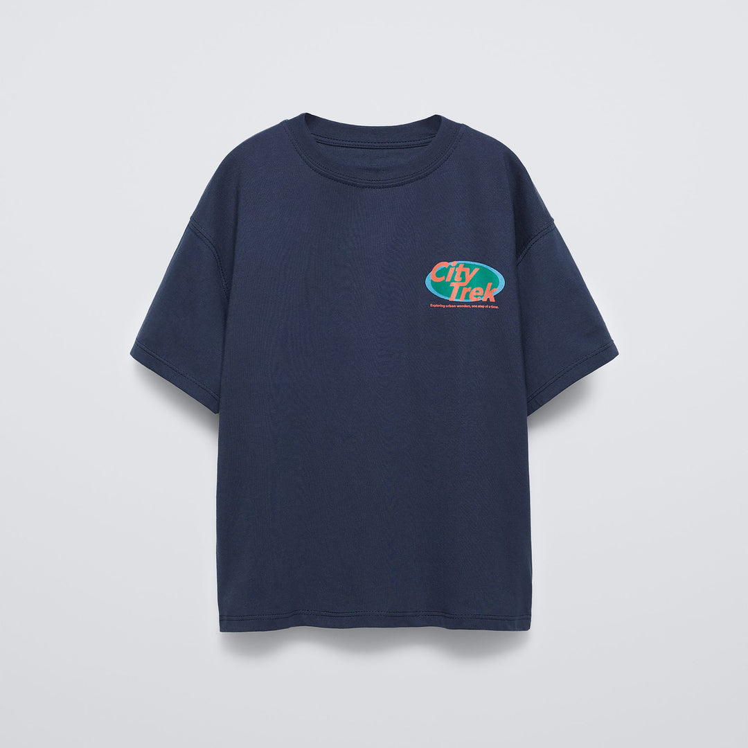 Moudda ZARA - T-shirt marine à texte, style surf - Tunisie 2