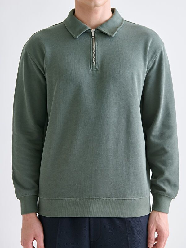 Moudda LC Waikiki - Sweatshirt en jersey Homme Vert terne - Tunisie 3