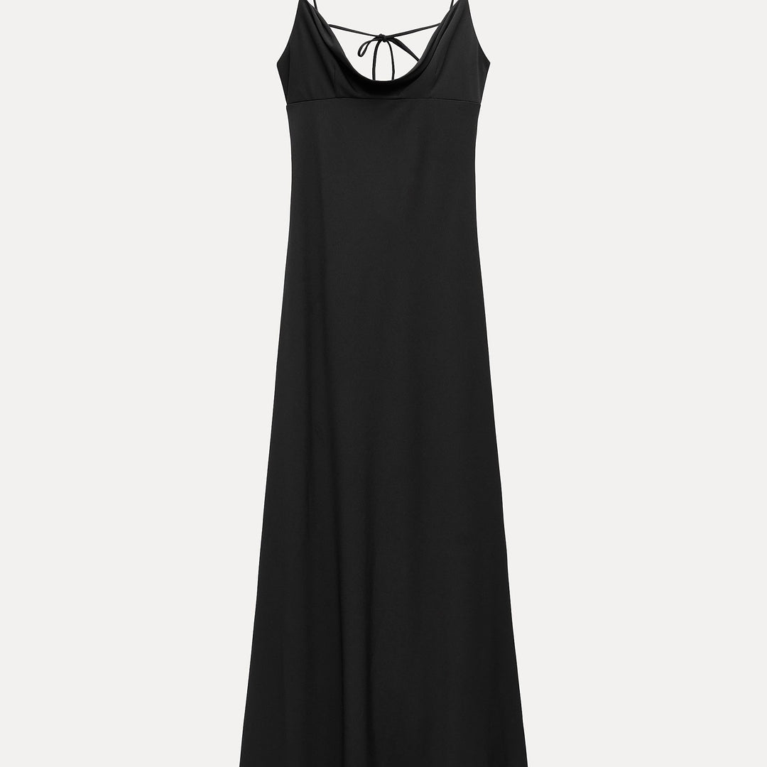 Moudda ZARA - Robe longue en maille, bretelles, drapée, découpes - Tunisie 2