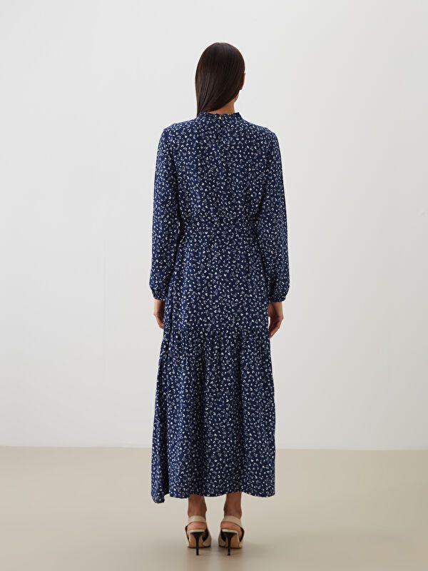 Moudda LC Waikiki - Robe tissée manches longues Femme Imprimé marine - Tunisie 4