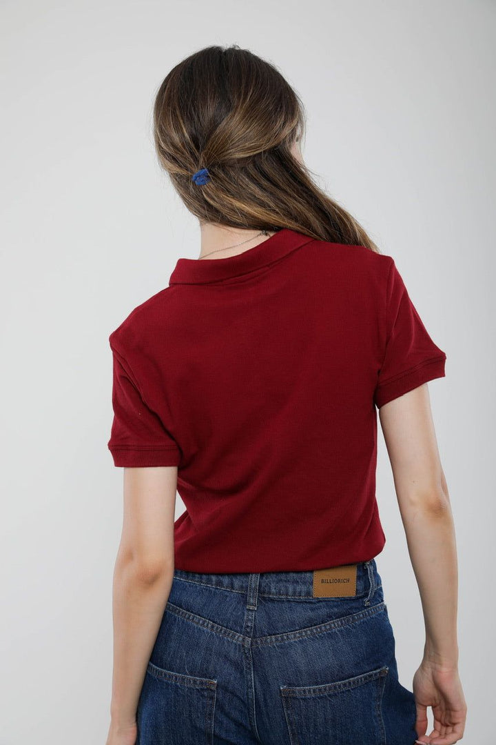 Moudda Billiorich - Polo Femme Slim Fit en Piqué de Coton - Tunisie 3