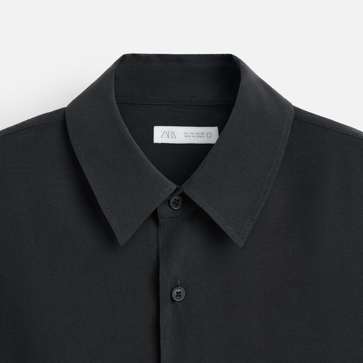 Moudda ZARA - Chemise Tencel (Gris Anthracite) - Tunisie 3