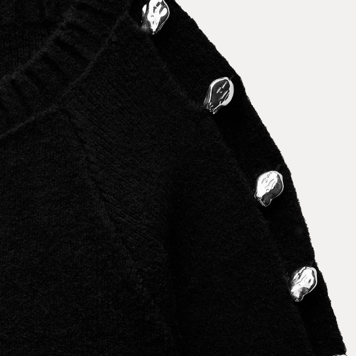 Moudda ZARA - Pull manches raglan détail découpe et boules - Tunisie 3