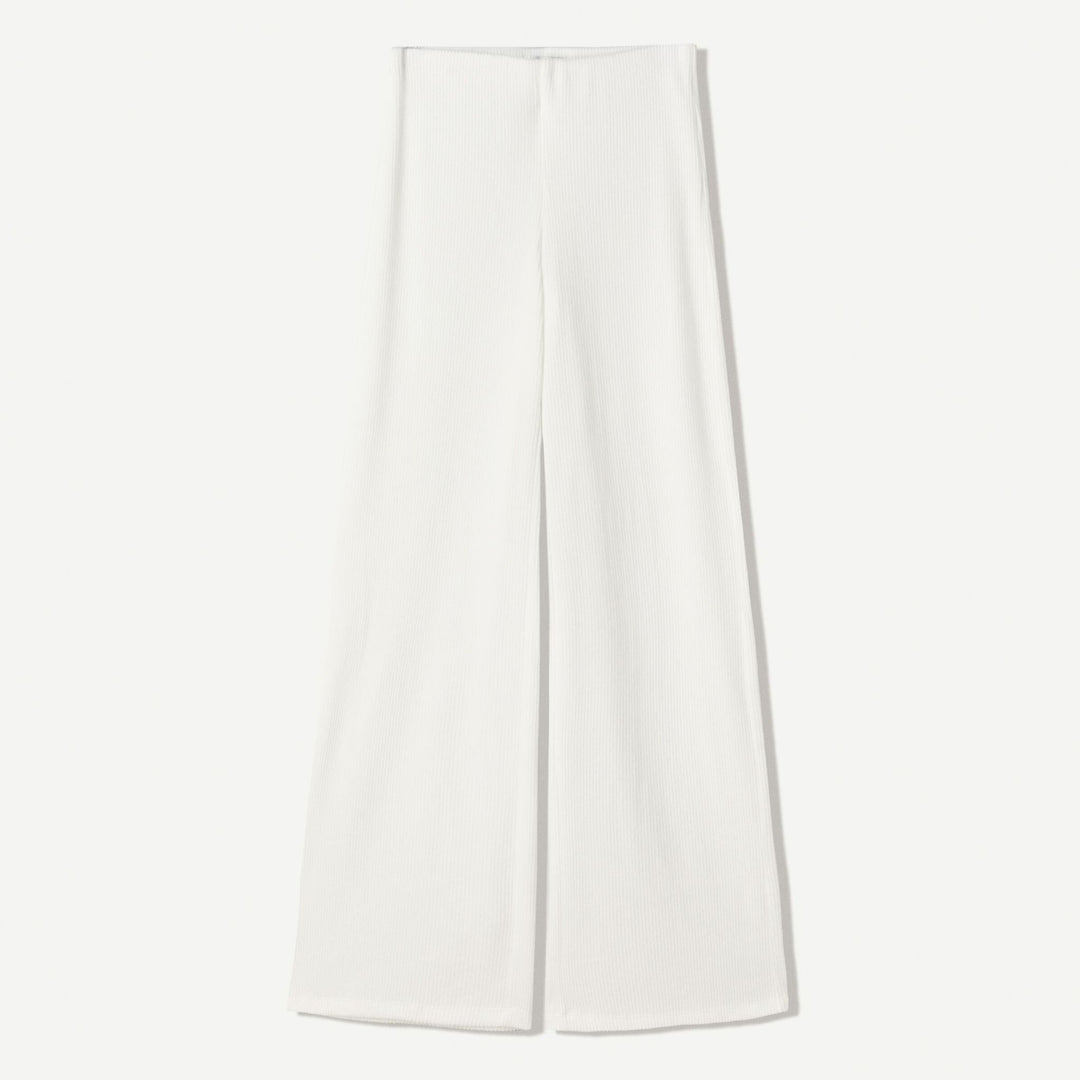 Moudda BERSHKA - Pantalon Côtes Circulaire - Wide Leg Soft - Tunisie 1