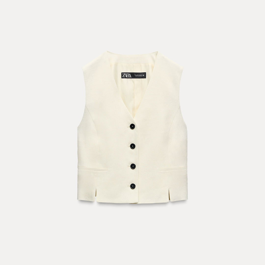 Moudda ZARA - Gilet tailleur lin (Ensemble) - Tunisie 2