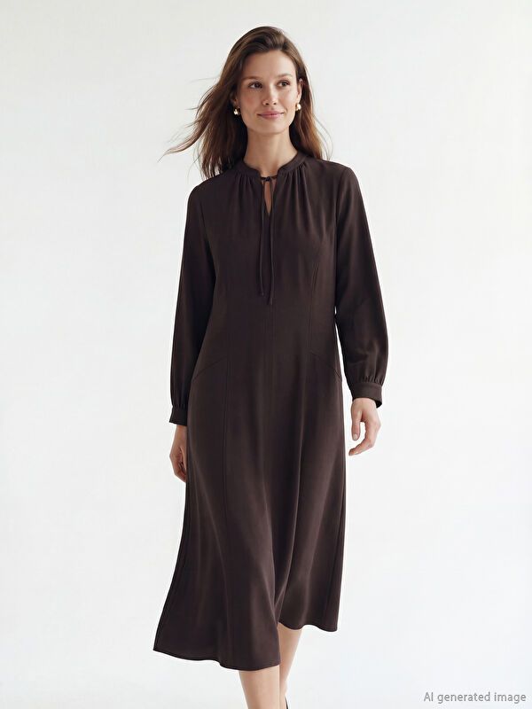 Moudda LC Waikiki - Robe manches longues en tissu pour Femme - Tunisie 1