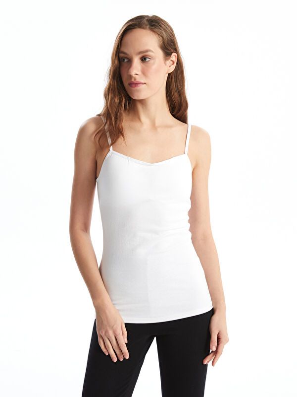 Moudda LC Waikiki - Débardeur base sous-vêtements Femme Blanc optique - Tunisie 1