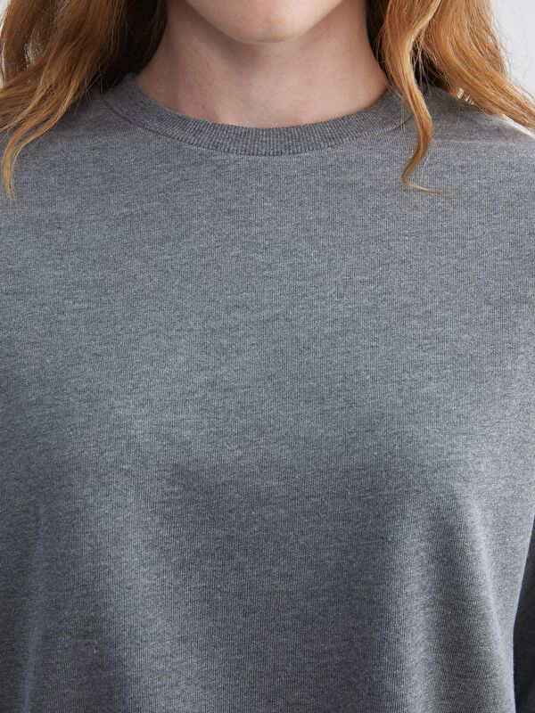 Moudda LC Waikiki - Sweatshirt en jersey Femme Mélange gris clair - Tunisie 3