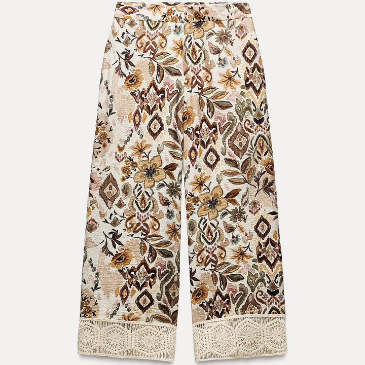 Moudda ZARA - Set pantalon imprimé frise guipure - Tunisie 1